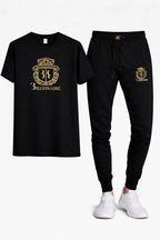 Gold Billionare Printed T Shirt & Trouser Set ( Stylih & Breathable )