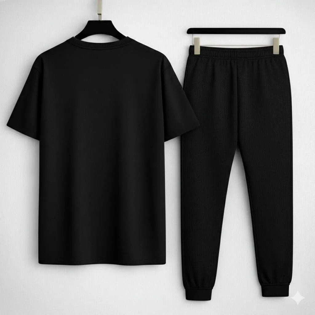 Gold Billionare Printed T Shirt & Trouser Set ( Stylih & Breathable )