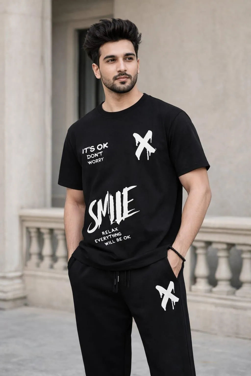 Trendy Logo-Printed Summer TracSuit For Men's