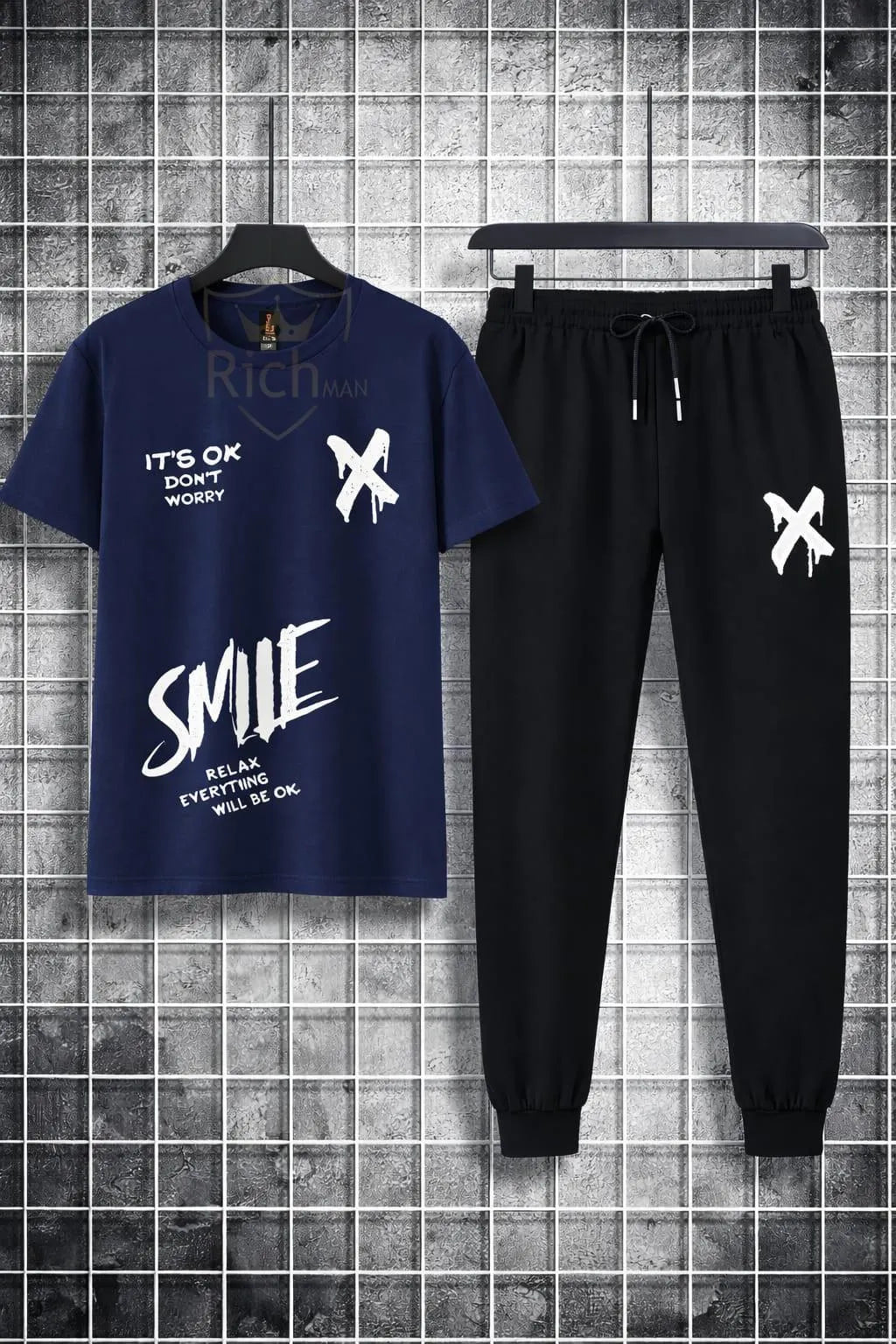 Trendy Logo-Printed Summer TracSuit For Men's