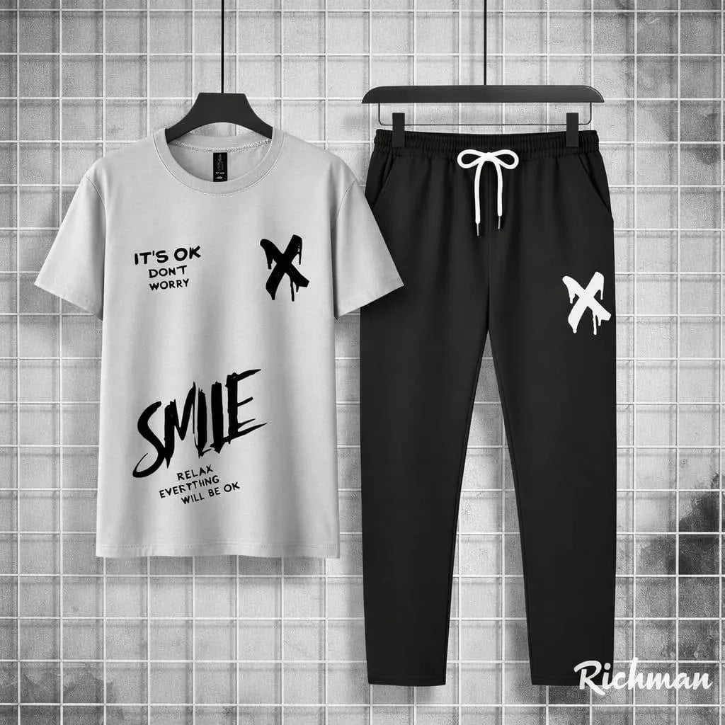 Trendy Logo-Printed Summer TracSuit For Men's