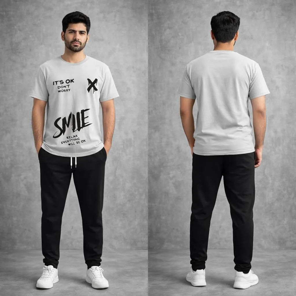 Trendy Logo-Printed Summer TracSuit For Men's