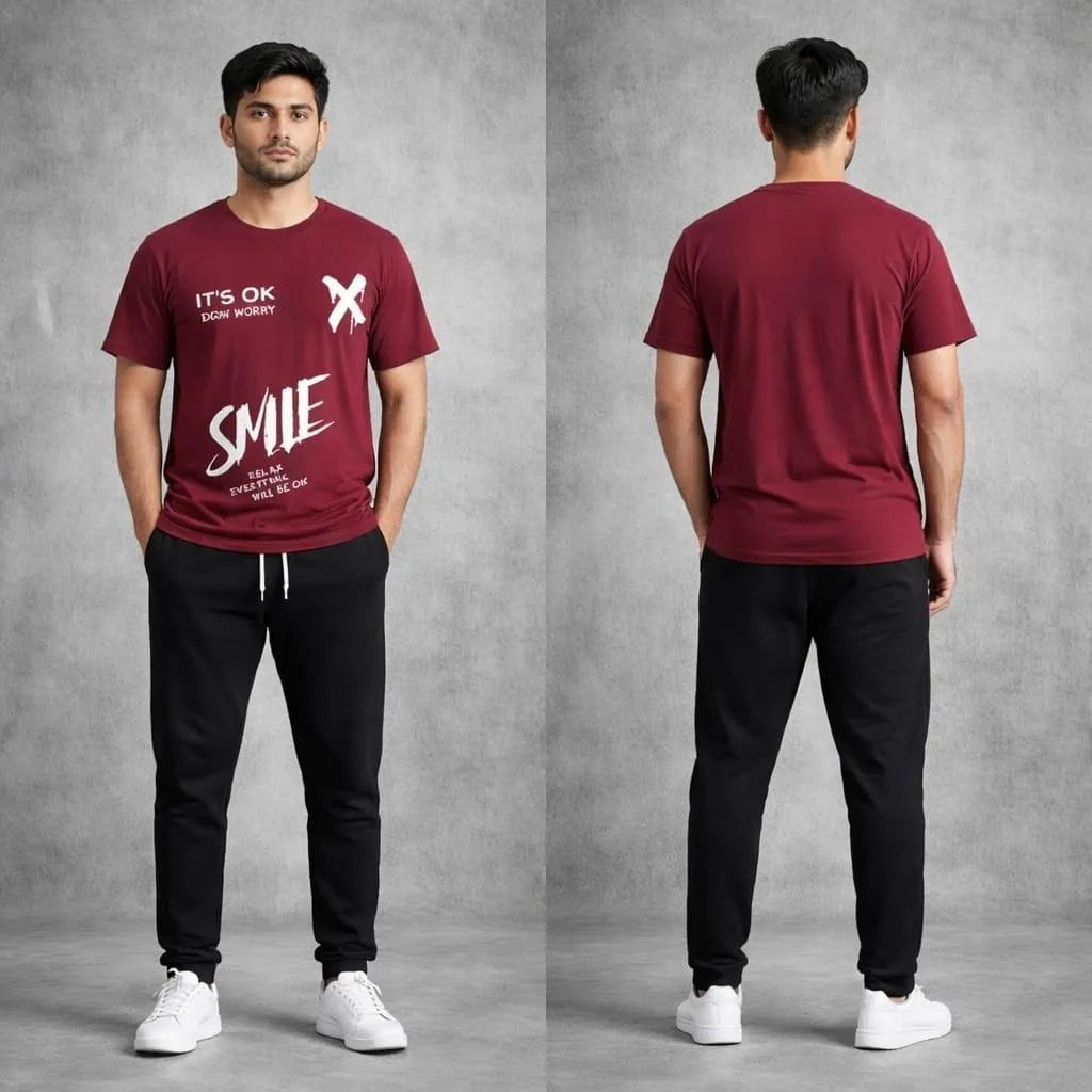 Trendy Logo-Printed Summer TracSuit For Men's