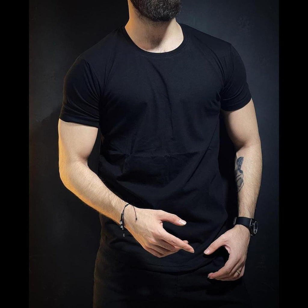 Premium Men's Jersey T-Shirt - 1 Pc, Round Neck, Plain Design