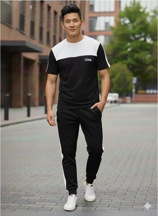 2 Pcs Men's Dri Fit Printed Track Suit