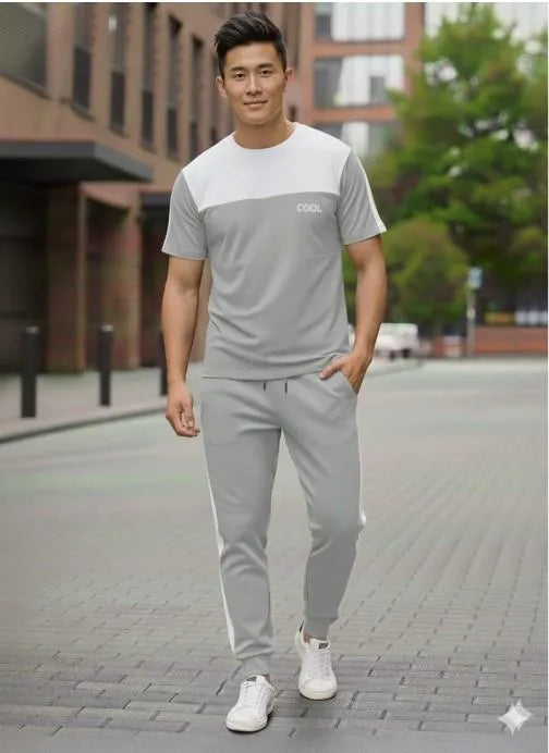 2 Pcs Men's Dri Fit Printed Track Suit