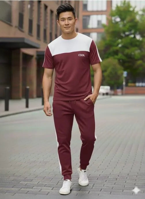 2 Pcs Men's Dri Fit Printed Track Suit