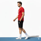 2 Pcs Men's Polyester Printed T-Shirt & Shorts Tracksuit