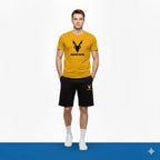 2 Pcs Men's Polyester Printed T-Shirt & Shorts Tracksuit